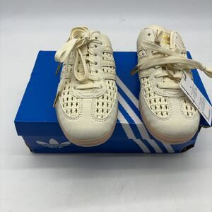 adidas Samba Woven Sneakers in Cream
